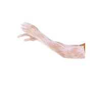 Leg Avenue para Mujeres Guantes largos de red floral, T/U (Blanco)