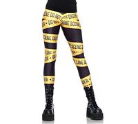 Leg Avenue Pequeño crimen escena cinta impresión Leggings