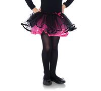 Leg Avenue Pequeño/Mediano de color negro/rojo de la mujer Wet Look Stay de encaje de alta del muslo con amplia de encaje