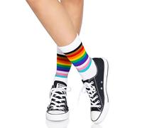 Leg Avenue Pride crew socks, Talla Única(Arcoríris)