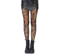Leg Avenue Snake Fishnet Tights Mallas de Red de Serpiente, Negro, One Size (Pack of 1) para Mujer