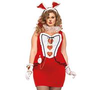 Leg Avenue Tea Party de disfraces de Halloween Conejito Mujeres Rojo/Blanco Tamaño Grande