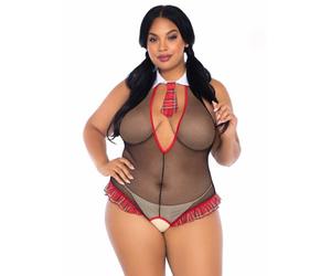 Leg Avenue TEDDIES TEDDY COLEGIALA CON ABERTURA TALLA PLUS 150 g