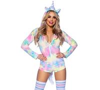 Leg Avenue Unicorn Tie-dye Romper, S(Multicolor)