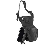 Leg Bag, Waterproof Motorcycle Leg Satchel, 6.6x8.6x3.9 Inches Multifunction Fanny Pouch with Adjustable Strap, Reflective Strip Cycling Tool for Men, Phones, Keys and Sports