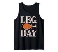 Leg Day, Funny Pilgrim Turkey Thanksgiving Costume Tee Camiseta sin Mangas