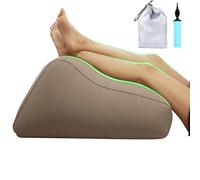 Leg Elevating Pillow, Inflatable Feet Rest Cushion, Portable Soft Support Wedge, Promotes Hip and Spine Alignment, Ideal for Bed, Sofa, Travel, Seniors, Adults, Pregnancy, 31.5x21.65x15.75 Inches