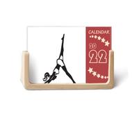 Leg Motion Yoga Girl Keep Healthy Sports 2022 Calendario de escritorio Planificador de 12 meses