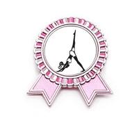 Leg Motion Yoga Girl Keep Healthy Sports - Broche para medalla de premio ganador, color rosa, Medium, Metal