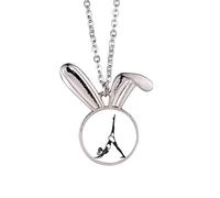 Leg Motion Yoga Girl Keep Healthy Sports - Collar con colgante de conejo de conejo, joyería de regalo