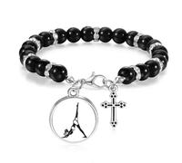 Leg Motion Yoga Girl Keep Healthy Sports - Pulsera de cuentas bohemias