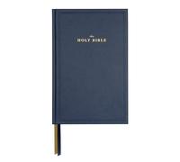 Legacy Standard Bible, tamaño práctico: tapa dura de piel sintética azul, impresa por Royal Jongbloed, papel fresado francés de 32 g/m², cintas de satén Berisfords , cubierta, páginas de matriz de