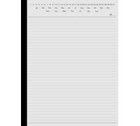 Legal Notebook: Legal Notepad with Date on Top | Narrow Ruled Lined Writing Note Pads | Large 8.5" x 11", White Paper, 50 Sheets | Ideal for Lawyers, ... Paralegal, Attorney, Court Clerk - Black