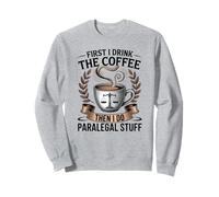 Legal Profesional Paralegal Amante del Café Law Office Humor Sudadera