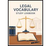 Legal Vocabulary Study Logbook: Note-taking Journal for Law Terminology and Concepts: Track Learning Progress, Enhance Writing and Speaking Precision: Study Sessions and Test Review of Law Students, Interns and Bar Exam Candidates