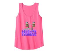 Legalizar los esteroides anabólicos | Esteroides de Gimnasio Camiseta sin Mangas, Mujer, Rosado Neón, M