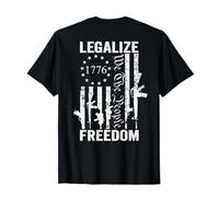 Legalize Freedom - Bandera de Estados Unidos de la Segunda Enmienda Pro Gun (en la Parte Trasera) Camiseta