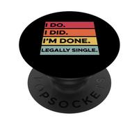 Legalmente Soltero Divorciado Divertido Divorcio Fiesta Hombres Mujeres PopSockets PopGrip Adhesivo