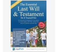 LegalPath® - Paquete doble esencial de última voluntad y testamento (kit de bricolaje Reino Unido), realmente fácil de completar e incluye guía completa de edición 2023-24