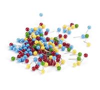 Legamaster 241099 - Alfileres de cabezal redondo (200 unidades), multicolor