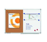 Legamaster 7-102454 Economy Kombiboard, Whiteboard und Pinboard in einem, 120 x 90 cm
