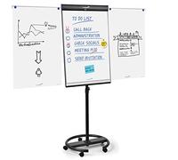 Legamaster 7-153600 - Rotafolio Universal - Pizarra Magnética y Lavable en Seco (68 x 105 cm) - Base Redonda - Negro - Ideal Reuniones y Presentaciones