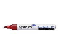 Legamaster TZ 1 - Rotuladores para pizarra blanca y rotafolio (10 unidades), color rojo