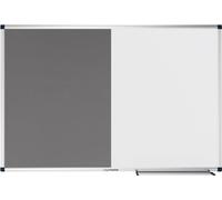 Legamaster UNITE Tabla combinada - 60 x 90 cm - Gris - Combinación de corcho pizarra blanca magnética y se puede escribir - Pizarra de corcho para fijar imágenes y planos de corcho 100% natural