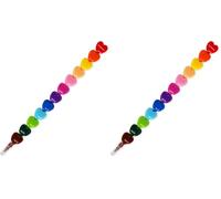 Legami - 12 lápices apilables, 12 colores diferentes para colorear, lápices para niños, pastel con forma de corazón, Dream in Colour (Paquete de 2)