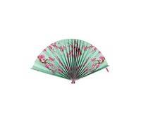 Legami - Abanico de papel plegable, fiesta y siesta, 19,5 x 2 cm, tema bloom, cierre con elástico para llevarlo siempre contigo para refrescarse