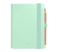 Legami - Agenda bidiaria Mini 2026, color pastel de menta, 12 meses mini, agenda y lápiz incluido, cierre con elástico, agenda de enero 2026 a diciembre de 2026, en papel FSC certificado, 7 x 10 cm