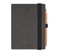 Legami - Agenda bidiaria Mini 2026, Deep Graphite, 12 meses mini, agenda y lápiz incluido, cierre con goma, agenda de enero 2026 a diciembre de 2026, en papel FSC certificado, 7 x 10 cm