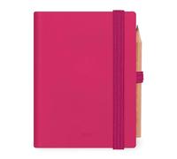 Legami - Agenda bidiaria Mini 2026, Raspberry, 12 meses mini, agenda y lápiz incluido, cierre con goma, agenda de enero 2026 a diciembre de 2026, en papel FSC certificado, 7 x 10 cm