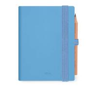 Legami - Agenda bidiaria Mini 2026, Retro Blue, 12 meses Mini, agenda y lápiz incluido, cierre con goma, agenda de enero 2026 a diciembre de 2026, en papel FSC certificado, 7 x 10 cm