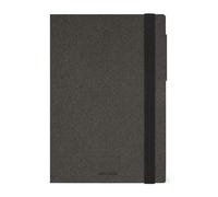 Legami - Agenda diaria 2025-2026, Deep Graphite, 16 meses Medium, diario de septiembre de 2025 a diciembre de 2026, cierre elástico, papel certificado FSC, con planificador mensual, 9,5 x 13,5 cm