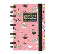 Legami - Agenda diaria con espiral pequeña 2026, gato sushi, 12 meses pequeño, cierre con elástico, agenda de enero de 2026 a diciembre de 2026, en papel FSC certificado, 8,5 x 13 cm