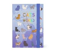 Legami - Agenda diaria de gato 2025, 12 meses pequeña fotográfica, agenda de enero de 2025 a diciembre de 2025, cierre con elástico, planificador mensual de enero 2026, agenda telefónica, 9,5 x 13,5