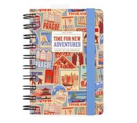 Legami - Agenda diaria en espiral pequeña, 12 meses, diario de enero de 2025 a diciembre de 2025, planificador plegable 2025/2026, cierre elástico, bolsillo final, libreta de direcciones, 8,5 x 13 cm,