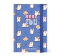Legami - Agenda diaria fotográfica Small 2026, Corgi, 12 meses, cierre con elástico, agenda de enero 2026 a diciembre de 2026, en papel FSC certificado, 9,5 x 13,5 cm