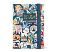 Legami - Agenda diaria fotográfica Small 2026, Travel Stickers, 12 meses, cierre con elástico, agenda de enero 2026 a diciembre de 2026, en papel FSC certificado, 9,5 x 13,5 cm