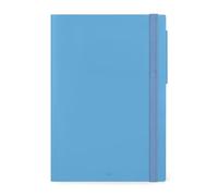 Legami - Agenda diaria grande 2026, retro azul, 12 meses grandes, cierre con elástico, agenda de enero 2026 a diciembre 2026, en papel FSC certificado, 17 x 24 cm