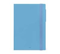 Legami - Agenda Diaria Medium 2026 12 meses, Retro Blue, Cierre elástico, Agenda de enero 2026 a diciembre 2026, Papel Certificado FSC, 12 x 18 cm