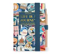 Legami - Agenda fotográfica bidiaria Mini 2026, Travel Stickers, 12 meses, agenda telefónica y lápiz incluido, cierre con elástico, enero 2026-diciembre 2026, en papel FSC certificado, 7 x 10 cm