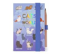 Legami - Agenda Gatto2025 bidiaria fotográfica mini, 12 meses, agenda de enero de 2025 a diciembre de 2025, cierre con elástico, planificador mensual de enero 2026, lápiz incluido, 6,5 x 10 cm, Kitty