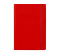 Legami - Agenda semanal 2025, 12 meses, cierre con elástico, planificador mensual enero 2026, bolsillo final, 12 x 18 cm, rojo radiant