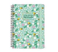 Legami - Agenda semanal con espiral 2026-2027, Bee, 16 meses, grande, de septiembre de 2026 a diciembre de 2027, cierre con goma elástica, papel con certificación FSC, 15 x 21 cm