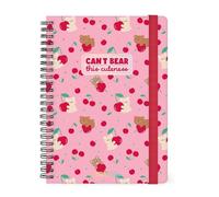 Legami - Agenda semanal con espiral 2026-2027, Teddy Bear Pink, 16 meses, grande, de septiembre de 2026 a diciembre de 2027, cierre con goma elástica, papel con certificación FSC, 15 x 21 cm