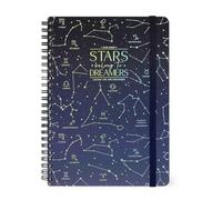 Legami - Agenda semanal con espiral grande, 12 meses, agenda de enero de 2025 a diciembre de 2025, planificador plegable 2025/2026, cierre con elástico, bolsillo final, agenda, 15 x 21 cm, Stars