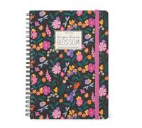 Legami - Agenda semanal con espiral grande, 12 meses, agenda de enero de 2025 a diciembre de 2025, planificador plegable 2025/2026, cierre con elástico, bolsillo final, agenda, 15 x 21 cm, Wildflowers