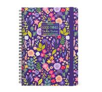 Legami - Agenda semanal con espiral grande 2026, Flowers, 12 meses grandes, cierre con elástico, agenda de enero 2026 a diciembre de 2026, en papel FSC certificado, 15 x 21 cm